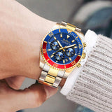 OVERFLY BIDEN Mens Watch Analog Chronograph Luxury wrist Watch for Men