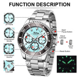 OVERFLY BIDEN Mens Watch Analog Chronograph Luxury wrist Watch for Men