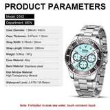 OVERFLY BIDEN Mens Watch Analog Chronograph Luxury wrist Watch for Men