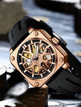 OVERFLY BIDEN Unique Wheel Dial Automatic Skeleton Mechanical Luxury Men's Watch (NOW IN INDIA)