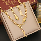 OVERFLY Snake Jewellery Luxury Combo Set For Ladies(18K Gold Plated)