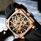OVERFLY BIDEN Unique Wheel Dial Automatic Skeleton Mechanical Luxury Men's Watch (NOW IN INDIA)