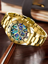 OVERFLY BIDEN Mens Watch Analog Chronograph Luxury wrist Watch for Men