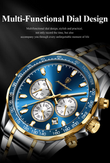 OVERFLY POEDAGAR Mens Watch Analog Chronograph Luxury wrist Watch For Men