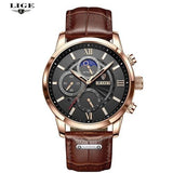 OVERFLY LIGE Mens Watch Analog Chronograph Luxury wrist Watch For Men