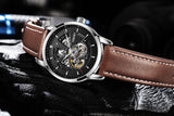 OVERFLY OUBAOER Automatic Skeleton Mechanical Luxury wrist Watch For Men