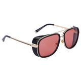 Tony Stark Stylish with golden frame Unisex Sunglasses