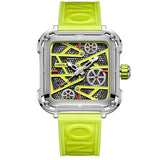 OVERFLY NOW IN INDIA - Square Dial Men's Automatic Mechanical Watch (Green)