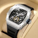 ONOLA Mens Watch Automatic Mechanical Skeleton Dial Luxury wrist Watch For Men Analog Watch - For Men