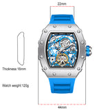 ONOLA Mens Watch Automatic Mechanical Skeleton Dial Luxury Wrist Watch For Men Analog Watch - For Men