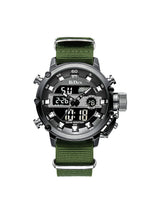 OVERFLY BIDEN Mens Dual Time Chronograph Luxury Wrist Watch For Men Analog-Digital Watch