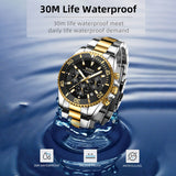 OVERFLY BIDEN Mens Watch Analog Chronograph Luxury wrist Watch for Men