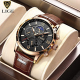 OVERFLY LIGE Mens Watch Analog Chronograph Luxury wrist Watch For Men