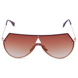 Super Cool American Unisex Sunglasses (6633-Gold-Brown)