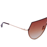 Super Cool American Unisex Sunglasses (6633-Gold-Brown)