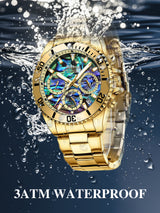 OVERFLY BIDEN Mens Watch Analog Chronograph Luxury wrist Watch for Men