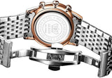 OVERFLY OLEVS Mens Watch Analog Chronograph Luxury Watch Rose Gold and Gold & Steel Strap Wrist Watch For Men
