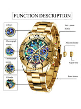 OVERFLY BIDEN Mens Watch Analog Chronograph Luxury wrist Watch for Men