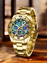 OVERFLY BIDEN Mens Watch Analog Chronograph Luxury wrist Watch for Men