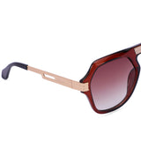 Classic Look Women's Sunglasses (J1080-Brown-Gold)