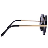 The Classic & Stylish With Golden Frame UV Protected Sunglasses For Unisex (X2719-Blue)