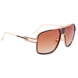 Hot Dashing Unisex Sunglasses (2405-Gold-Brown)