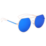 Half Moon Stylish Unisex Sunglasses(2281-Blue)