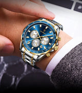 OVERFLY POEDAGAR Mens Watch Analog Chronograph Luxury wrist Watch For Men