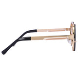 Steampunk Classy Look Unisex Sunglasses (8151-Black-Gold)