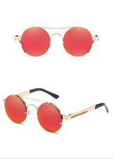 Steampunk Red With UV Protected Unisex Sunglasses (8151-Red-A)
