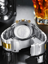 OVERFLY BIDEN Mens Watch Analog Chronograph Luxury wrist Watch for Men