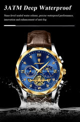 OVERFLY POEDAGAR Mens Watch Analog Multifunction Luxury wrist Watch For Men