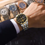 OVERFLY POEDAGAR Mens Watch Analog Multifunction Luxury wrist Watch For Men