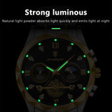 OVERFLY POEDAGAR Mens Watch Analog Multifunction Luxury wrist Watch For Men