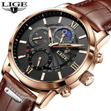 OVERFLY LIGE Mens Watch Analog Chronograph Luxury wrist Watch For Men