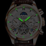 OVERFLY BIDEN MENS Automatic Skeleton Mechanical Multifunction wrist Watch For Men