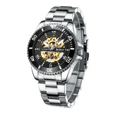 OVERFLY BIDEN MENS Automatic Skeleton Mechanical wrist Watch For Men