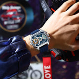 POEDAGAR Mens Dual Time Chronograph Luxury Watch Wrist Watch For Men Analog-Digital Watch