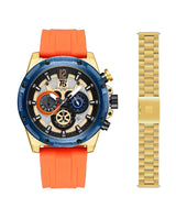 T5 Mens Watch Luxury Analog Watch with Black & Brown Strap Combo Set For Men