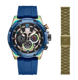 T5 Mens Watch Luxury Analog Watch with Black & Silver Strap Combo Set For Men