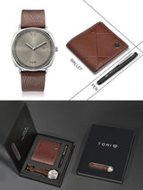 OVERFLY Tomi Mens Luxury Analog Watch with Wallet & Pen Combo Set For Men
