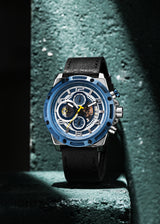 T5 Mens Watch Luxury Analog Watch with Black & Silver Strap Combo Set For Men