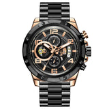 T5 Mens Watch Luxury Analog Watch with Black & Brown Strap Combo Set For Men