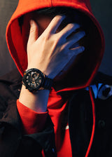 T5 Mens Watch Luxury Analog Watch with Black & Brown Strap Combo Set For Men