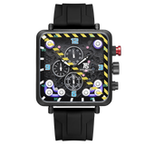 T5 Mens Watch Analog Chronograph Luxury Watch With Black Silicone Strap Wrist Watch For Men