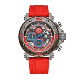 T5 Mens Watch Analog Chronograph Luxury Watch With White Dial & Grey White Silicone Strap Wrist Watch For Men
