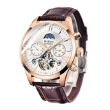 OVERFLY BIDEN MENS Automatic Skeleton Mechanical Multifunction wrist Watch For Men