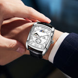 OVERFLY Onola Automatic Skeleton Mechanical Unique Dial Luxury wrist Watch For Men