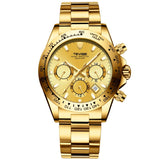 TEVISE Automatic Skeleton Mechanical Chronograph Dial Luxury Watch for Men