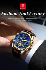 OVERFLY POEDAGAR Mens Watch Analog Multifunction Luxury wrist Watch For Men